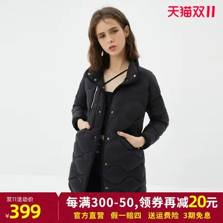 LINC金羽杰羽绒服2022年新款轻薄中长款羽绒服女款外套Y21806044商品大图