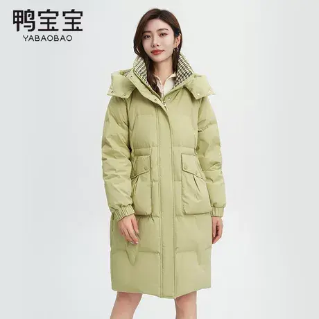 鸭宝宝羽绒服女冬季2023年新款极寒保暖时尚中长款外套商品大图