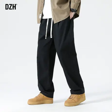 男士纯棉休闲裤男宽松春夏款潮牌直筒裤百搭长裤垂感裤子2023新款商品大图
