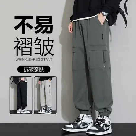 唐狮2025春夏季工装裤子男士春款宽松直筒阔腿休闲百搭潮流男裤GT商品大图