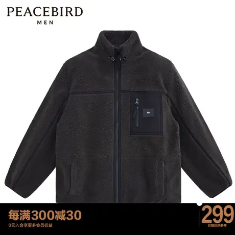 【清仓】太平鸟男装 秋季摇粒绒夹克男B2BCB4363商品大图