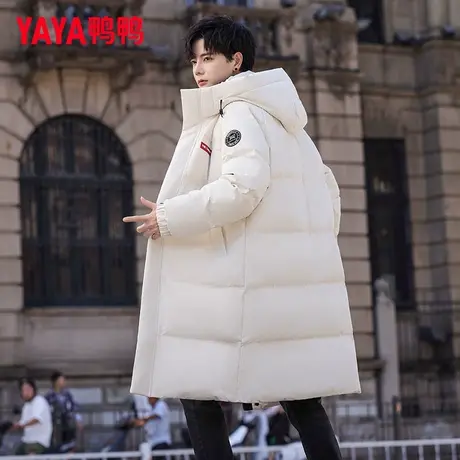 鸭鸭官方旗舰店羽绒服男款中长款过膝加厚防寒服2025新款冬季外套商品大图