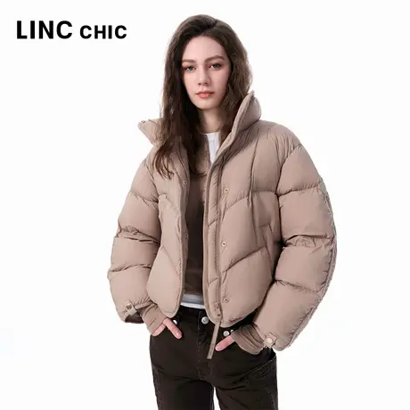 LINCCHIC金羽杰2025年冬季新款立领廓形设计感短款羽绒服女1229商品大图