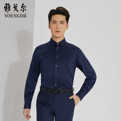 【商场同款】雅戈尔衬衫秋季官方商务休闲免烫柔软易打理长袖衬衫商品大图