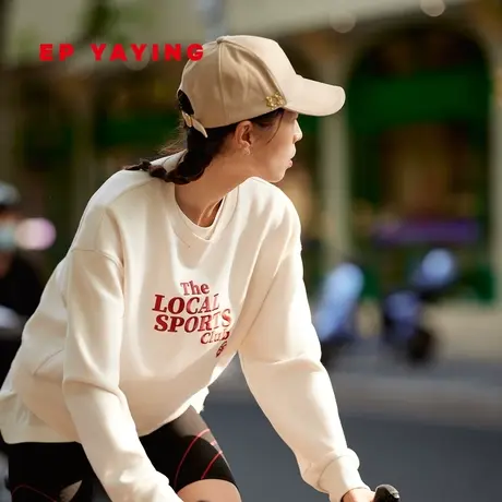 EP YAYING雅莹女装 减龄圆领宽松显瘦印花卫衣 春装商场同款5218A图片