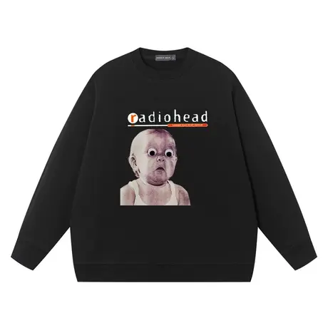 每个人都可以玩吉他玩音乐摇滚音乐卫衣男女圆领纯棉宽松上衣服商品大图