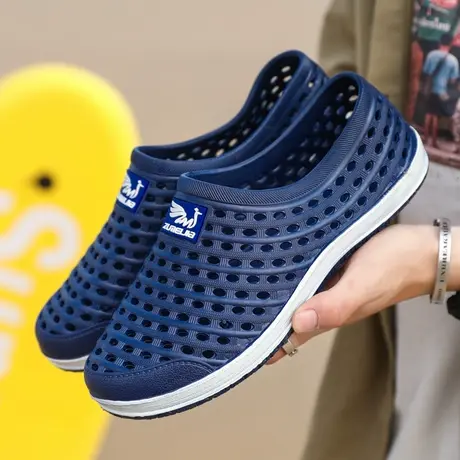 夏天雨鞋男时尚防滑钓鱼鞋套脚雨靴劳保防水鞋轻便劳保水鞋胶鞋男商品大图