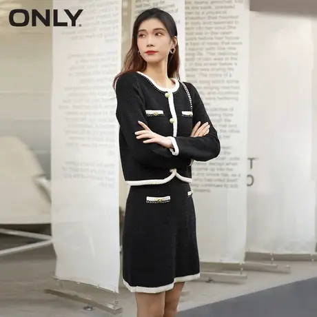 ONLY冬季气质小香风套装针织开衫套装连衣裙女|122446014图片