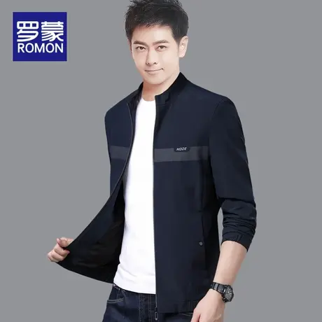 罗蒙2023新款男士外套秋冬款中年爸爸夹克男冬季休闲衣服冬装上衣商品大图