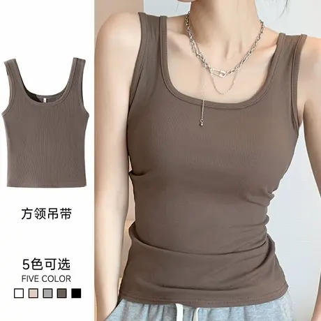 KMV真维斯工字打底吊带背心女2025夏新款内搭收副乳无袖辣妹上衣图片