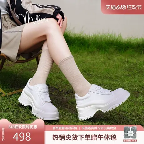 millie's妙丽春季新款时尚通勤百搭圆头舒适运动鞋单鞋女31953CM4商品大图