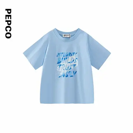 小猪班纳童装2025夏装新款儿童短袖T恤中大童男童圆领上衣女童潮图片