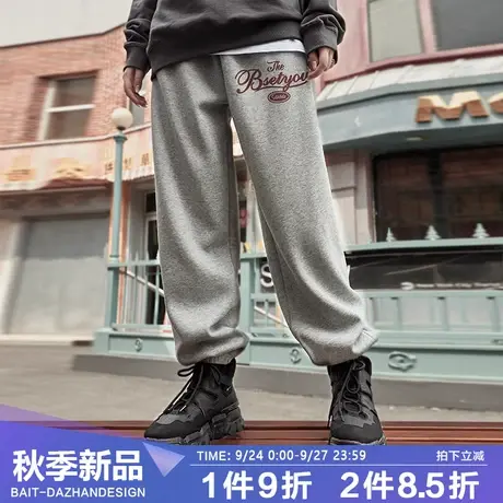 男士休闲裤ulzzang裤子港风百搭美式复古秋季2022新款灰色卫裤商品大图