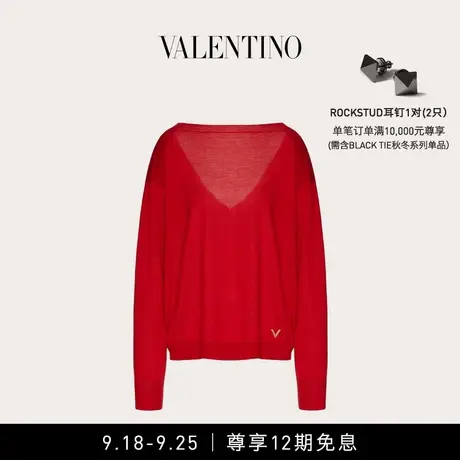 【12期免息】华伦天奴VALENTINO女士真丝羊绒衫图片