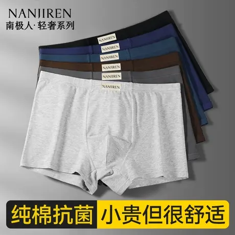 南极人男士内裤纯棉平角裤抗菌裆四角男生短裤头透气男式2025新款商品大图