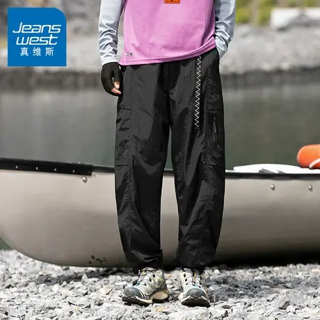 N5真维斯男士工装裤2025新款秋季潮流宽松户外冲锋束脚裤男款裤子商品大图