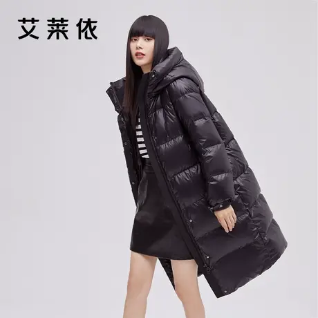 【直播专享】艾莱依冬季大鹅羽绒服长款女亮面鹅绒服加厚时尚外套图片