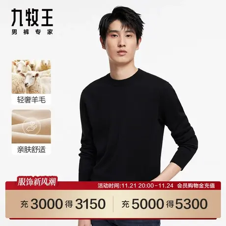 [羊毛系列]九牧王男装JY1C51727商场同款毛衫2023新易打理毛衣SN图片