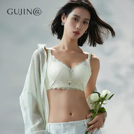 古今@花卉蕾丝调整型聚拢内衣女无钢圈上托收副乳透气无痕文胸罩图片