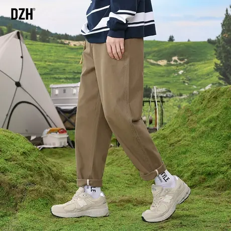男士卡其色裤子男春夏宽松潮牌休闲长裤百搭直筒裤垂感2023年新款商品大图