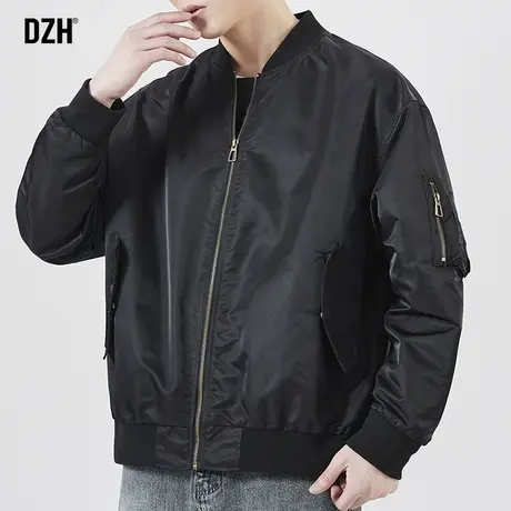 男士飞行员夹克外套男春秋季高级感痞帅男装2023年新款黑色棒球服商品大图