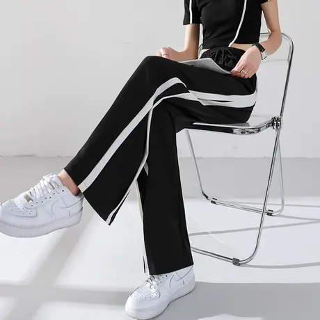 断码清仓不退不换阔腿裤女高腰垂感宽松运动显瘦休闲直筒西装裤子商品大图