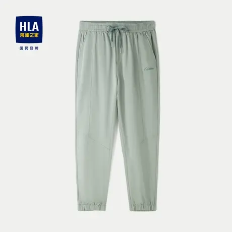 HLA/海澜之家仿铜氨休闲九分裤2024春夏新款微弹中腰柔软裤子男商品大图