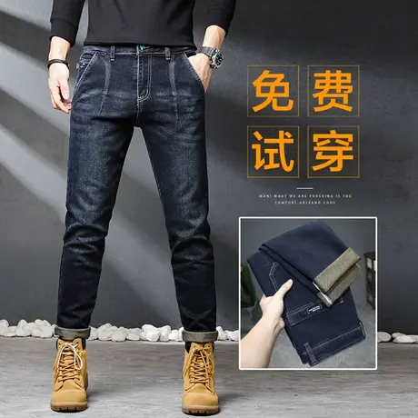 冬季复古牛仔裤男士宽松直筒休闲男裤子秋季春秋冬款2023新款长裤图片