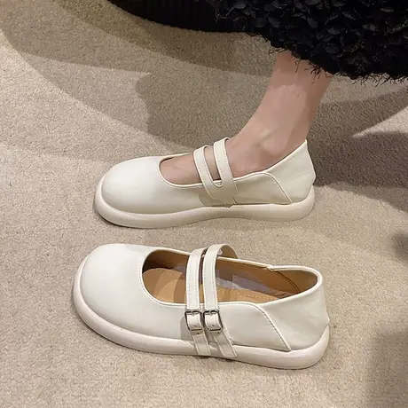 平底豆豆鞋女2021年夏季新款防滑圆头两穿温柔风晚晚鞋休闲孕妇鞋商品大图