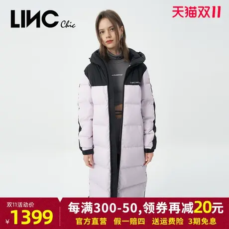 LINC金羽杰2022秋冬季新款无性别CP鹅绒长款面包羽绒服N22806272商品大图