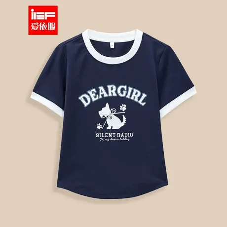 MINIIEF【爱依服童装】2025夏季新款美式时尚洋气女童休闲百搭T恤图片