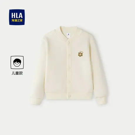 HLA/海澜之家亦心即为系列针织开衫25秋新款绣花时尚柔软外套童装商品大图
