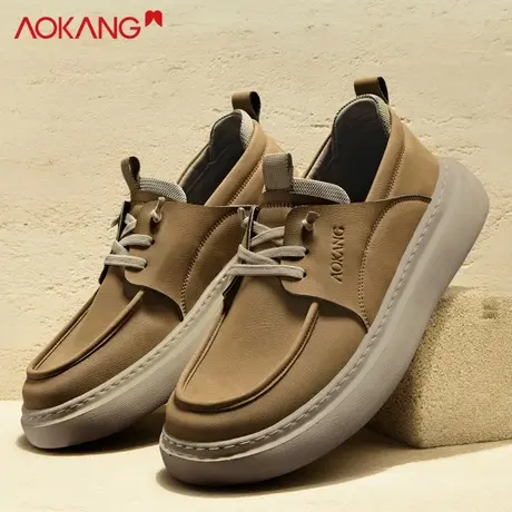 奥康复古男鞋2025秋季新款工装老钱风潮流软底轻便一脚蹬休闲鞋子图片