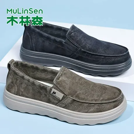 木林森2026春季新款老北京布鞋低帮轻便防滑软底透气休闲中老年鞋商品大图