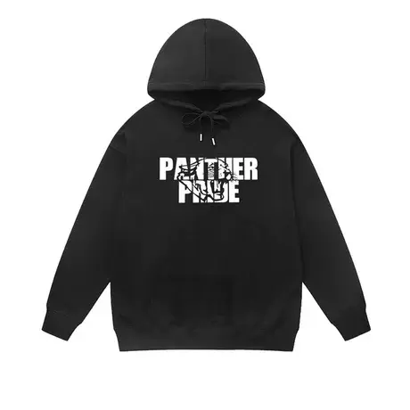 美式街头嘻哈连帽卫衣男潮牌卡通涂鸦青少年宽松黑色长袖上衣潮商品大图