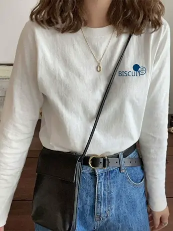 白色仿棉长袖t恤女2023新款春秋冬季德绒洋气减龄内搭打底衫上衣商品大图