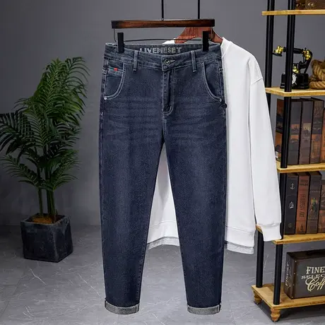 春季男款新塘水洗痞帅休闲牛仔长裤春秋款男装复古直筒男裤子春装商品大图