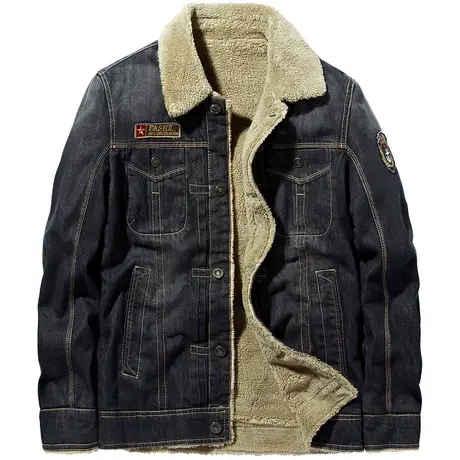 VIP冬季棉衣男韩版牛仔外套大码工装夹克冬装棉袄加绒加厚棉服潮商品大图