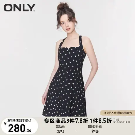 【买5免1】ONLY奥莱2023春夏新款气质百搭收腰A字短款吊带连衣裙图片