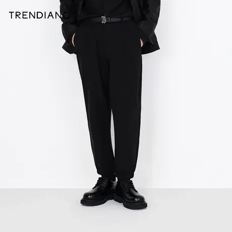TRENDIANO秋季男装新款潮流百搭舒适九分裤束脚裤休闲裤子图片
