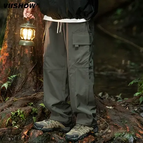 VIISHOW山系cityboy工装裤男春秋潮流冲锋裤子痞帅直筒休闲长裤商品大图