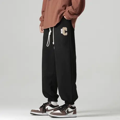 秋季美式高街潮牌灯笼裤春秋款男装束脚休闲裤子秋天百搭运动男生商品大图