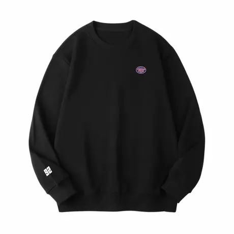 Ohlyah潮牌袖口92印花美式圆领大码卫衣男秋季宽松无帽情侣套头衫商品大图