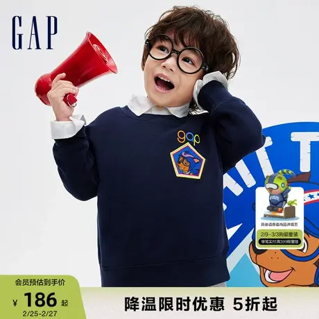 【汪汪队联名】Gap男幼童冬季抓绒保暖卫衣洋气运动上衣847362商品大图