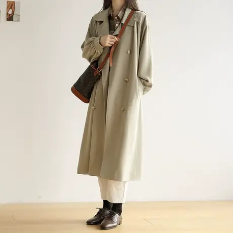 2022年新款风衣女中长款时尚高级感今年流行长款春秋季外套商品大图