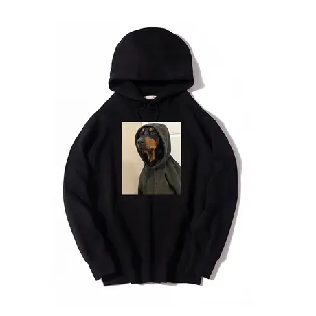 杜宾犬美式休闲高街卫衣重磅宽松男女情侣秋季外套加绒上衣服外衣商品大图