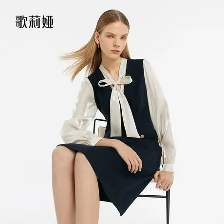 歌莉娅春季新品羊毛针织连衣裙1C2C4H020图片
