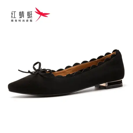 红蜻蜓女鞋春秋低跟舒适软皮软底妈妈鞋休闲透气浅口百搭时尚女鞋图片