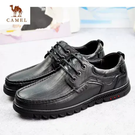 Camel/骆驼男鞋秋季新款牛皮商务日常休闲舒适系带皮鞋A293211537商品大图