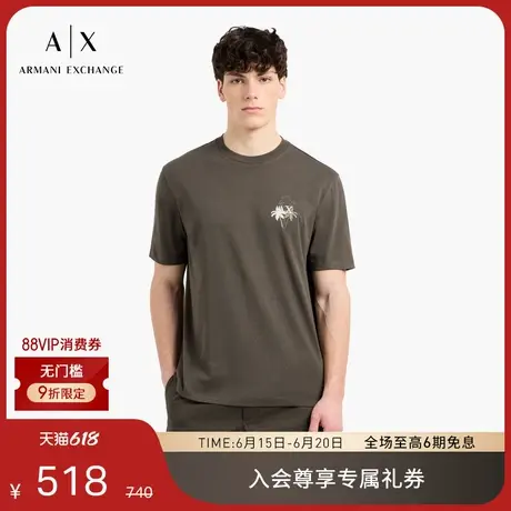 ARMANI EXCHANGE/阿玛尼男女情侣款有机棉宽松刺绣T恤25夏季新款图片